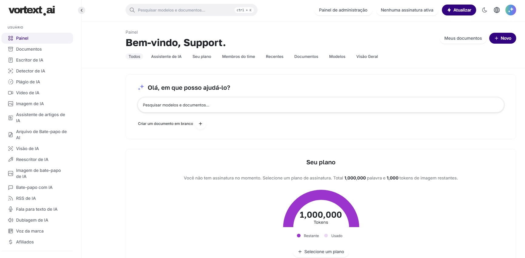 MagicAI Dashboard Mockup